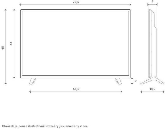 Hyundai Smart Television 32" HD Ready LED HLA32339 HDR (2023) view 3