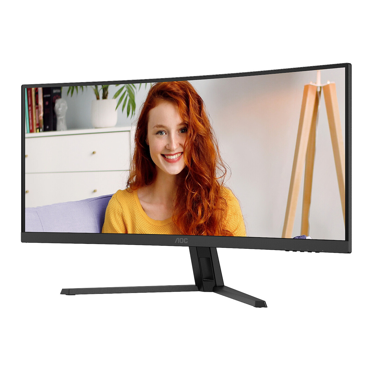 AOC CU34B3E Ultrawide VA HDR Curved Monitor 34" QHD 3440x1440 view 3