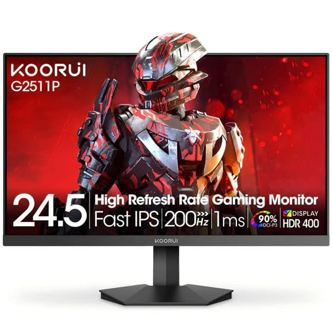 Koorui G2511P IPS HDR Gaming Monitor 24.5" FHD 1920x1080 200Hz view 1