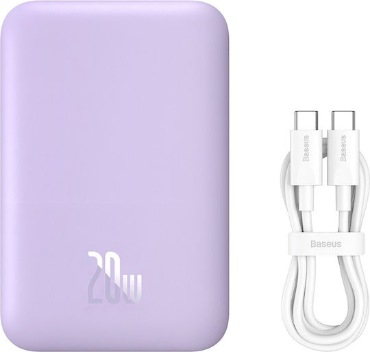 Baseus Mini Air MagSafe Power Bank 6000mAh 20W with USB-C Port Purple vue 2