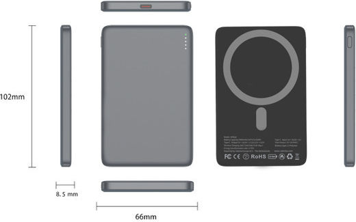 Valenta 588676 MagSafe Power Bank 5000mAh 15W Gray view 2