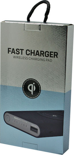 Qi Wireless Power Bank 8000mAh with USB-A Port Black view 5