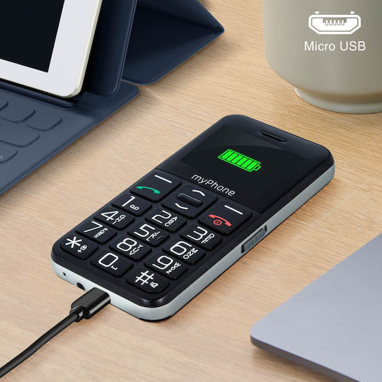 MyPhone Halo Easy Single SIM Mobile with Large Buttons (English Menu) Black view 5