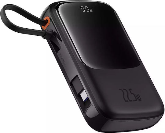 Baseus Qpow Pro+ Power Bank 10000mAh 22.5W with USB-A Port and USB-C Port Power Delivery Black