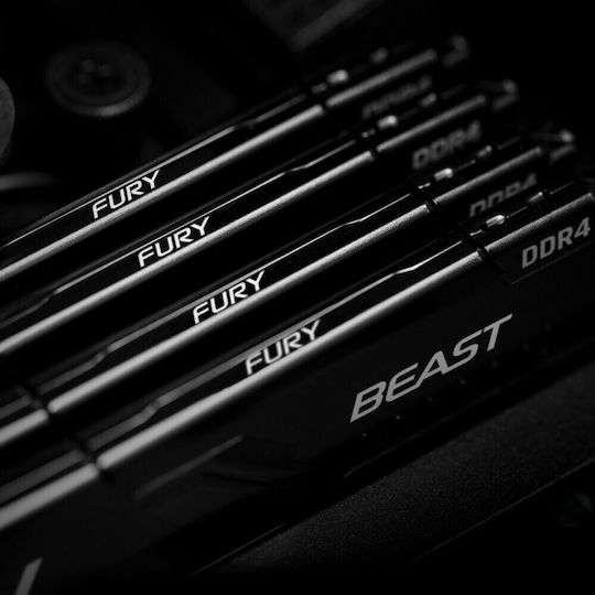 Kingston Fury Beast DDR4 128GB RAM with 4x32GB Modules and Speed 3200 for Desktop KF432C16BBK4/128 view 7