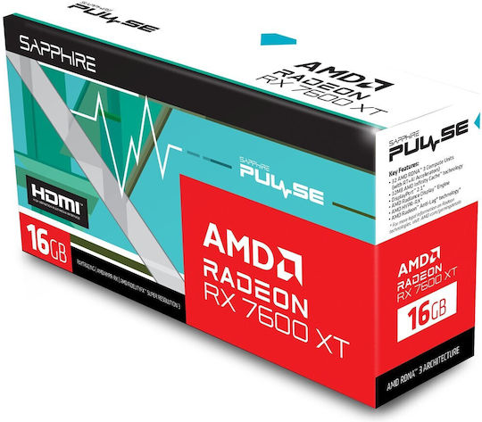 Sapphire Radeon RX 7600 XT 16GB GDDR6 Pulse Graphics Card (11339-04-20G) vue 9