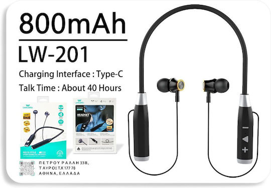 Leewello LW-201 In-ear Bluetooth Handsfree Earphones with Sweat Resistance Black vue 4