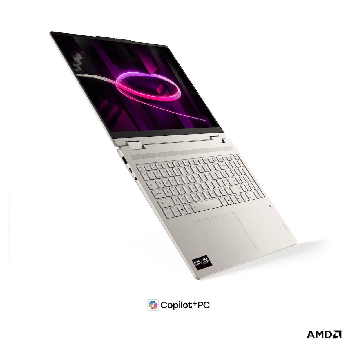 Lenovo Yoga 7 2-in-1 16AGP11 16" OLED Touchscreen (Ryzen AI 400 Series-7 445/32GB/2TB SSD + 32GB SSD/W11 Home) Seashell (GR Keyboard) view 3