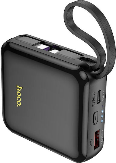 Hoco DB86 Power Bank 10000mAh with USB-A Port and USB-C Port Black view 1