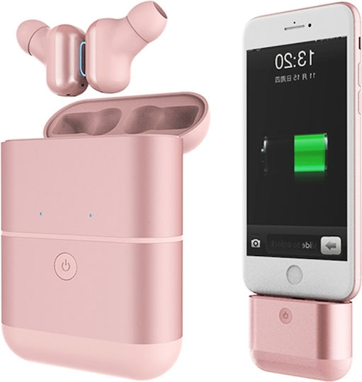 X2 Mini In-ear Bluetooth Handsfree Earphones with Sweat Resistance and Charging Case Rose Gold