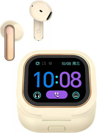 Honor Choice Cubuds Bluetooth Handsfree Earphones with Sweat Resistance and Charging Case Cream
