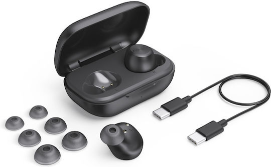 HAMA Spirit Chop II In-ear Bluetooth Handsfree Earphones with Sweat Resistance and Charging Case Black view 3