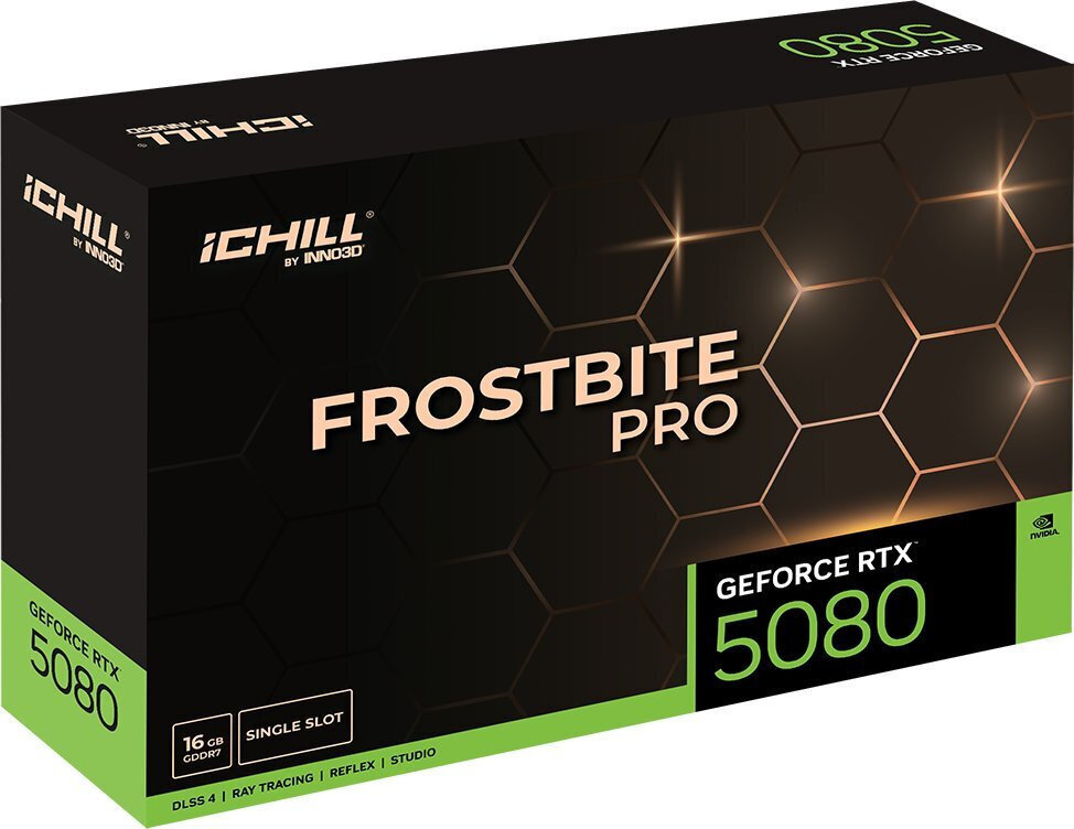 Inno 3D GeForce RTX 5080 16GB GDDR7 iChill Frostbite Pro Graphics Card C50803-16D7X-1760FBP view 3