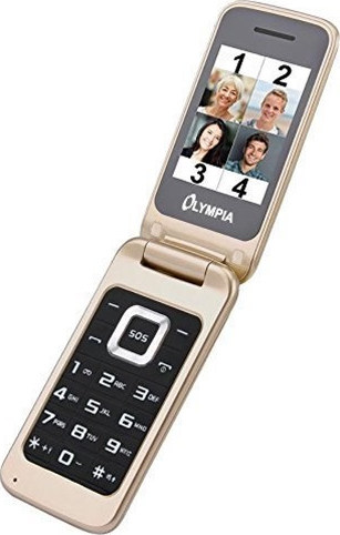 Olympia Luna Dual SIM Mobile with Buttons (English Menu) Gold view 2