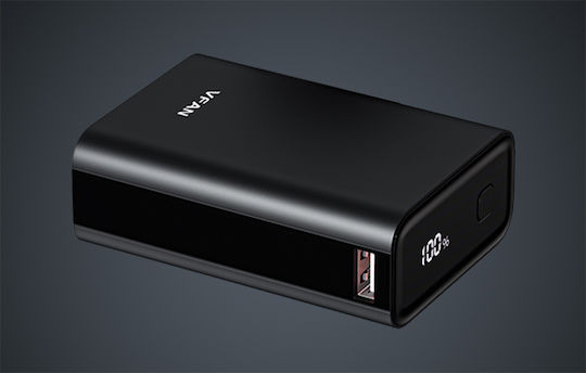Vipfan F09 Power Bank 20000mAh 22.5W with USB-A Port and USB-C Port Power Delivery Black view 5