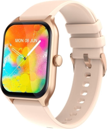 P58 1.96 Inch Color Screen Smart Watch Support Heart Rate Monitoring Blood Pressure Monitoring Gold view 1