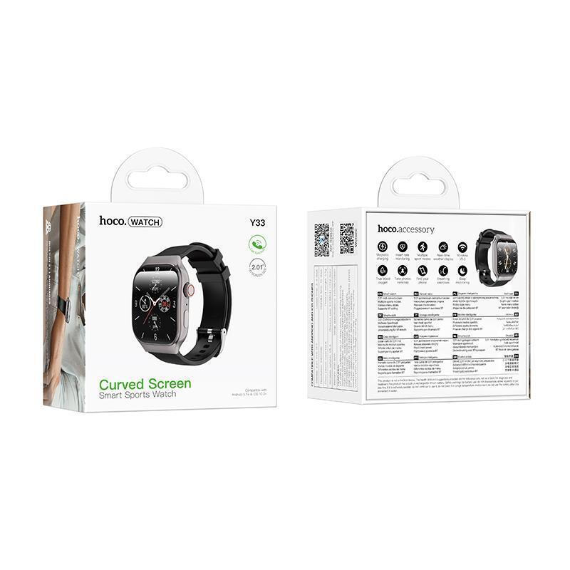 Hoco Y33 Smartwatch with Heart Rate Monitor (Black) view 5