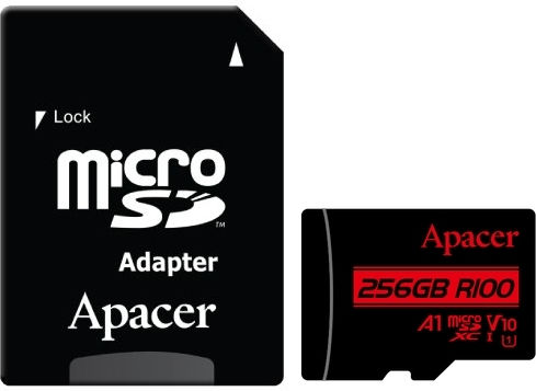 Apacer R100 microSDHC 256GB U1 V10 UHS-I 100MB/s with Adapter view 2