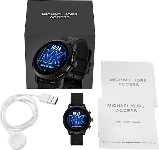 Michael Kors MKGO Stainless Steel 43mm Smartwatch with Heart Rate Monitor (Black) view 5