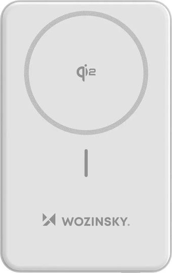 Wozinsky WLWP-10KA0Y3WS Power Bank 10000mAh 22.5W with USB-A Port and USB-C Port Power Delivery White vue 3