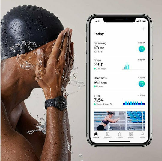 Withings Steel HR Sport Waterproof Smartwatch with Heart Rate Monitor (White) view 6