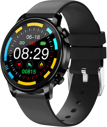 Avizar V23 Aluminium 40mm Smartwatch with Heart Rate Monitor (Black)
