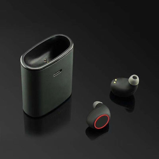 CA18 In-ear Bluetooth Handsfree Earphones with Charging Case Black view 3