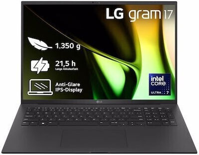 LG gram 17Z90S-G.AP78G 17" IPS QHD+ 120Hz (Ultra 7-155H/16GB/1TB SSD/W11 Pro) (DE Keyboard)