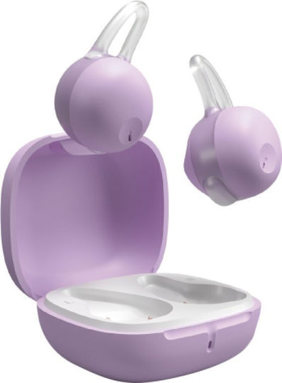 SBS Air Buds Bluetooth Handsfree Earphones with Charging Case Purple view 1