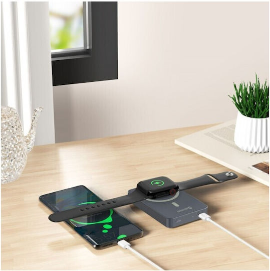 Swissten Fusion MagSafe Power Bank 10000mAh 20W With USB-C Output Port Silver view 3