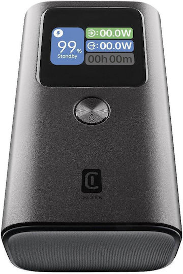 Cellular Line Ultron Power Bank 10000mAh 30W with USB-A Port and 2 USB-C Ports Power Delivery Gray view 1
