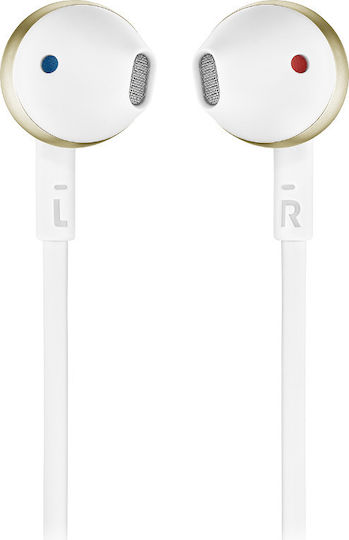 JBL T205BT Earbud / In-ear Bluetooth Handsfree Earphones Gold view 2