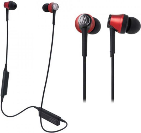 Audio Technica ATH-CKR55BT In-ear Bluetooth Handsfree Earphones Red view 2