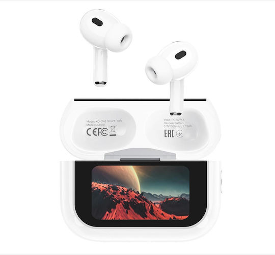 X48 In-ear Bluetooth Handsfree Earphones with Sweat Resistance and Charging Case White
