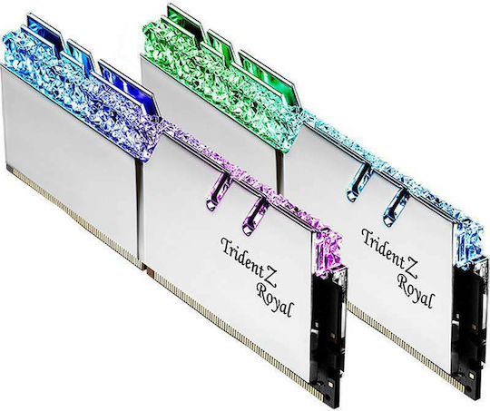 G.Skill Trident Z Royal DDR4 32GB RAM with 2x16GB Modules and Speed 3600 for Desktop F4-3600C16D-32GTRSC
