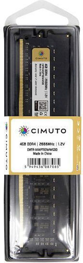 Cimuto DDR4 with Module 1x4GB and Speed 2666 for Desktop D1XFK4MBM view 1