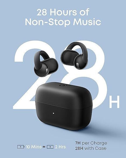 Soundcore by Anker C50i Open Ear Bluetooth Handsfree Headphones with Sweat Resistance and Charging Case Black vue 4