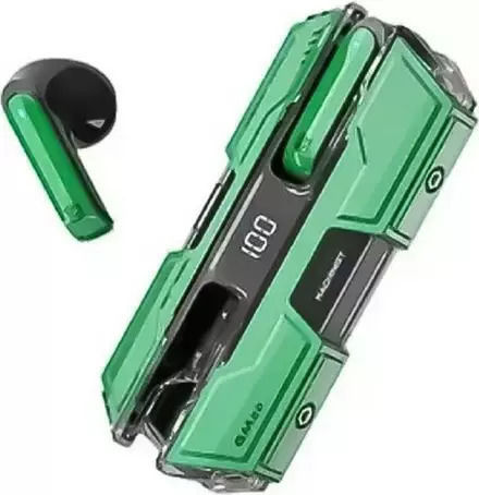 Andowl Q-E07 Earbud Bluetooth Handsfree Earphones with Charging Case Green view 1