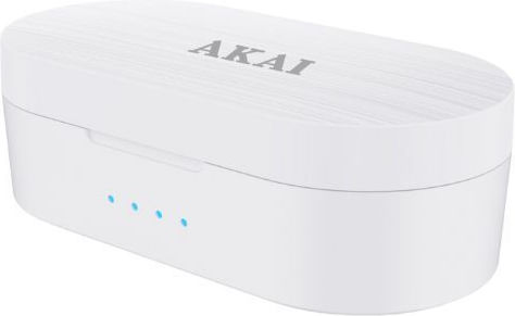 Akai Proffesional BTE-J10 In-ear Bluetooth Handsfree Earphones with Charging Case White view 5