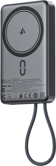 Acefast M18 MagSafe Power Bank 10000mAh with USB-C Port Power Delivery Black view 1