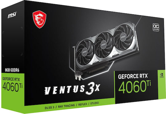 MSI GeForce RTX 4060 Ti 8GB GDDR6 Ventus 3X OC Graphics Card view 5