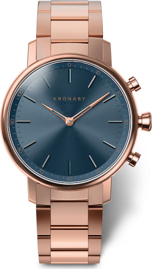 Kronaby Carat Hybrid Stainless Steel 38mm Waterproof Smartwatch (Rose Gold) view 3
