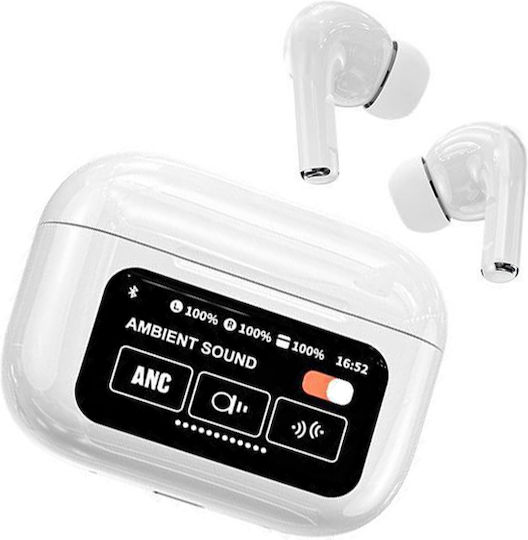 A9 Pro In-ear Bluetooth Handsfree Earphones with Sweat Resistance and Charging Case White view 1