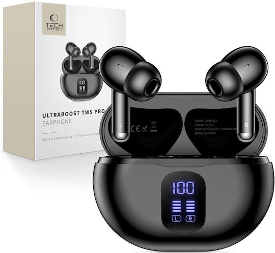 Tech-Protect Ultraboost Pro G2 In-ear Bluetooth Handsfree Earphones with Charging Case Black