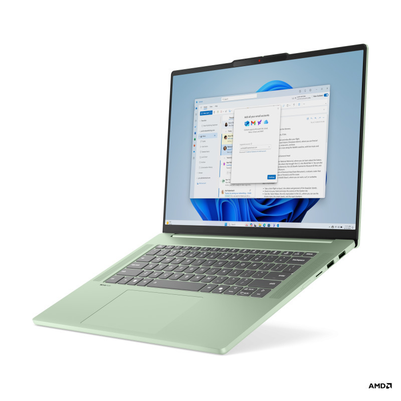 Lenovo IdeaPad Slim 5 15ARP10 15.3" IPS FHD+ (Ryzen 7-7735HS/16GB/512GB SSD/No OS) Seafoam Green (International English Keyboard) view 2