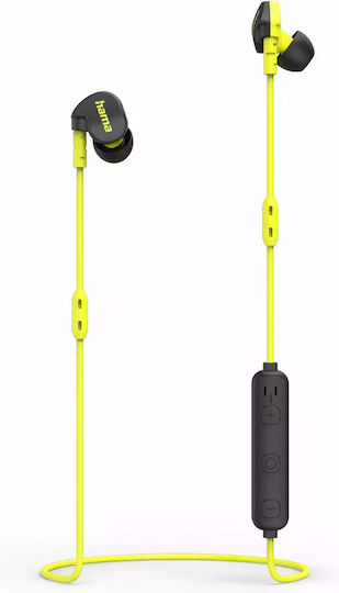 HAMA Freedom Athletics II In-ear Bluetooth Handsfree Earphones Black / Yellow vista 3