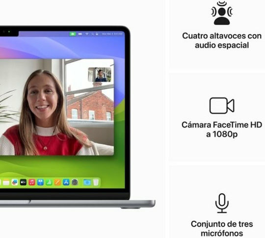 Apple MacBook Air 13" (2024) 13.6" Retina Display (M3-8-core/8GB/512GB SSD) Space Gray (ES Keyboard) vue 7