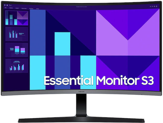 Samsung Essential Monitor S3 S39GD VA HDR Curved Monitor 32" FHD 1920x1080 with Response Time 4ms GTG view 1