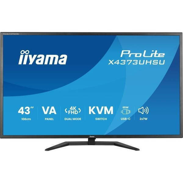 Iiyama X4373UHSU-B2 VA HDR Monitor 42.5" 4K 3840x2160 with 3ms GTG Response Time
