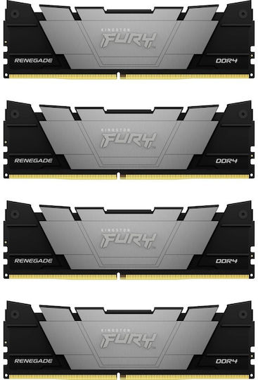 Kingston Fury Renegade DDR4 32GB Memory RAM with 4x8GB Modules and Speed 3600 for Desktop KF436C16RB2K4/32 view 2